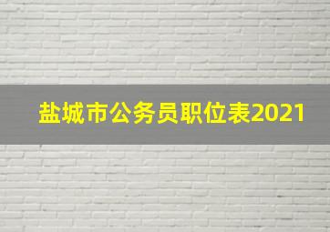 盐城市公务员职位表2021