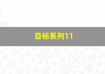 目标系列11