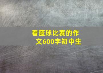 看篮球比赛的作文600字初中生