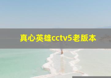 真心英雄cctv5老版本