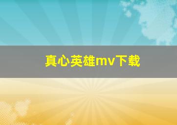 真心英雄mv下载