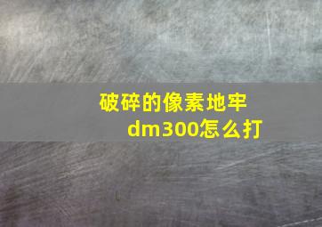 破碎的像素地牢dm300怎么打