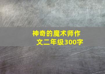 神奇的魔术师作文二年级300字