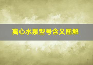 离心水泵型号含义图解