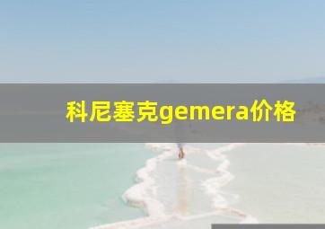 科尼塞克gemera价格