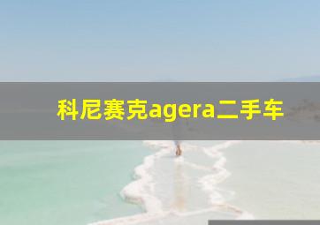 科尼赛克agera二手车