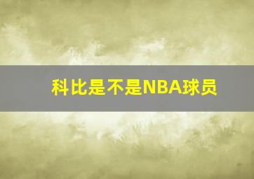 科比是不是NBA球员