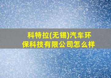 科特拉(无锡)汽车环保科技有限公司怎么样