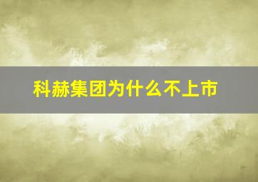 科赫集团为什么不上市