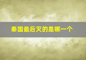 秦国最后灭的是哪一个