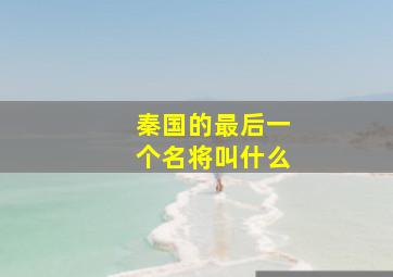 秦国的最后一个名将叫什么