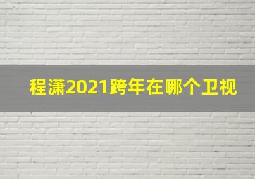 程潇2021跨年在哪个卫视