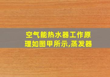 空气能热水器工作原理如图甲所示,蒸发器