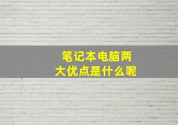 笔记本电脑两大优点是什么呢