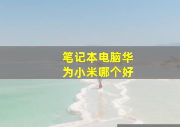 笔记本电脑华为小米哪个好