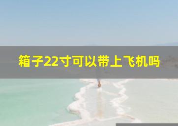 箱子22寸可以带上飞机吗