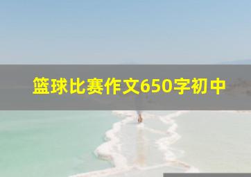 篮球比赛作文650字初中