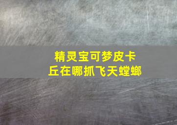 精灵宝可梦皮卡丘在哪抓飞天螳螂