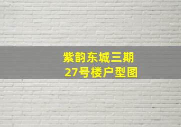 紫韵东城三期27号楼户型图