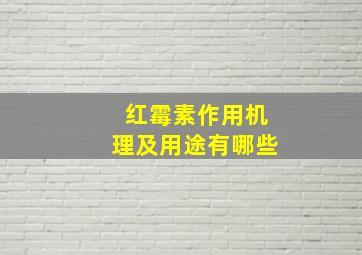 红霉素作用机理及用途有哪些