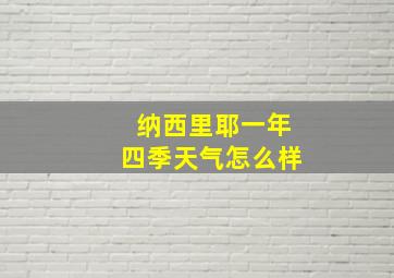 纳西里耶一年四季天气怎么样