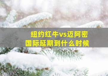 纽约红牛vs迈阿密国际延期到什么时候