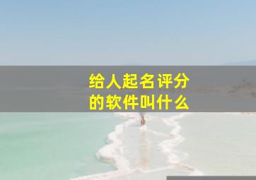 给人起名评分的软件叫什么