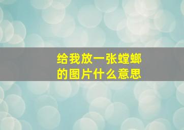 给我放一张螳螂的图片什么意思