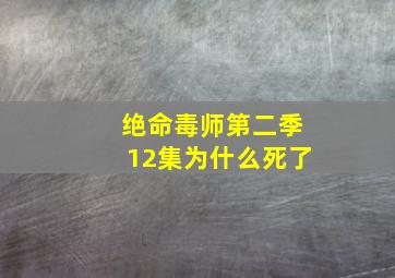 绝命毒师第二季12集为什么死了