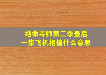 绝命毒师第二季最后一集飞机相撞什么意思