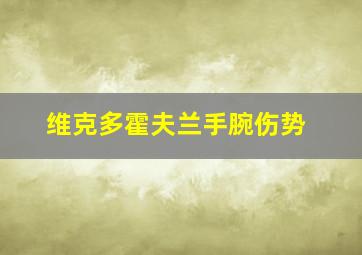 维克多霍夫兰手腕伤势