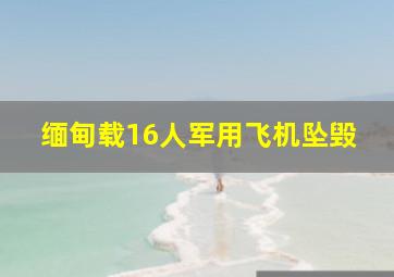 缅甸载16人军用飞机坠毁