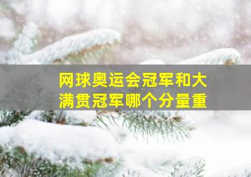 网球奥运会冠军和大满贯冠军哪个分量重