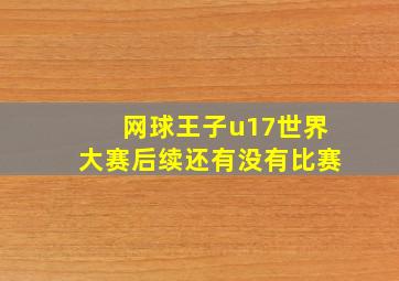 网球王子u17世界大赛后续还有没有比赛