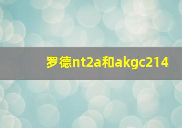 罗德nt2a和akgc214