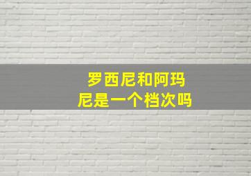 罗西尼和阿玛尼是一个档次吗