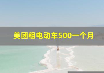 美团租电动车500一个月