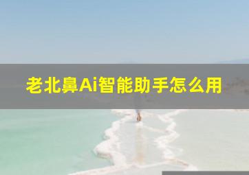 老北鼻Ai智能助手怎么用