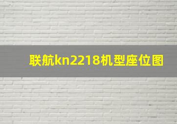 联航kn2218机型座位图