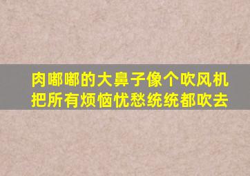 肉嘟嘟的大鼻子像个吹风机把所有烦恼忧愁统统都吹去