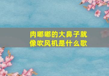 肉嘟嘟的大鼻子就像吹风机是什么歌