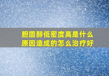 胆固醇低密度高是什么原因造成的怎么治疗好