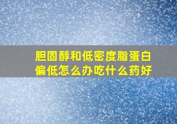 胆固醇和低密度脂蛋白偏低怎么办吃什么药好