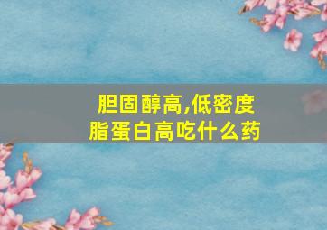 胆固醇高,低密度脂蛋白高吃什么药