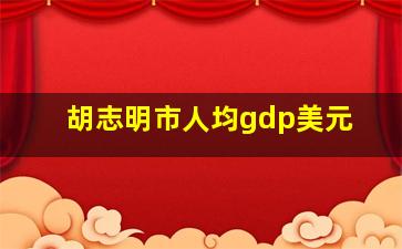 胡志明市人均gdp美元