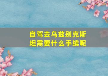 自驾去乌兹别克斯坦需要什么手续呢