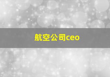 航空公司ceo