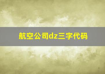 航空公司dz三字代码