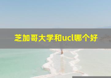 芝加哥大学和ucl哪个好