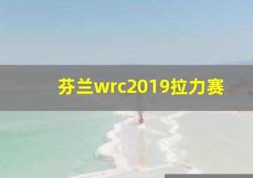 芬兰wrc2019拉力赛